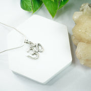 Om Silver Pendant : Small - Love Rocks